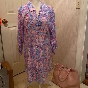 Lilly Pulitzer Natalie Button Front Cover Up/Dress, size Large, NWOT